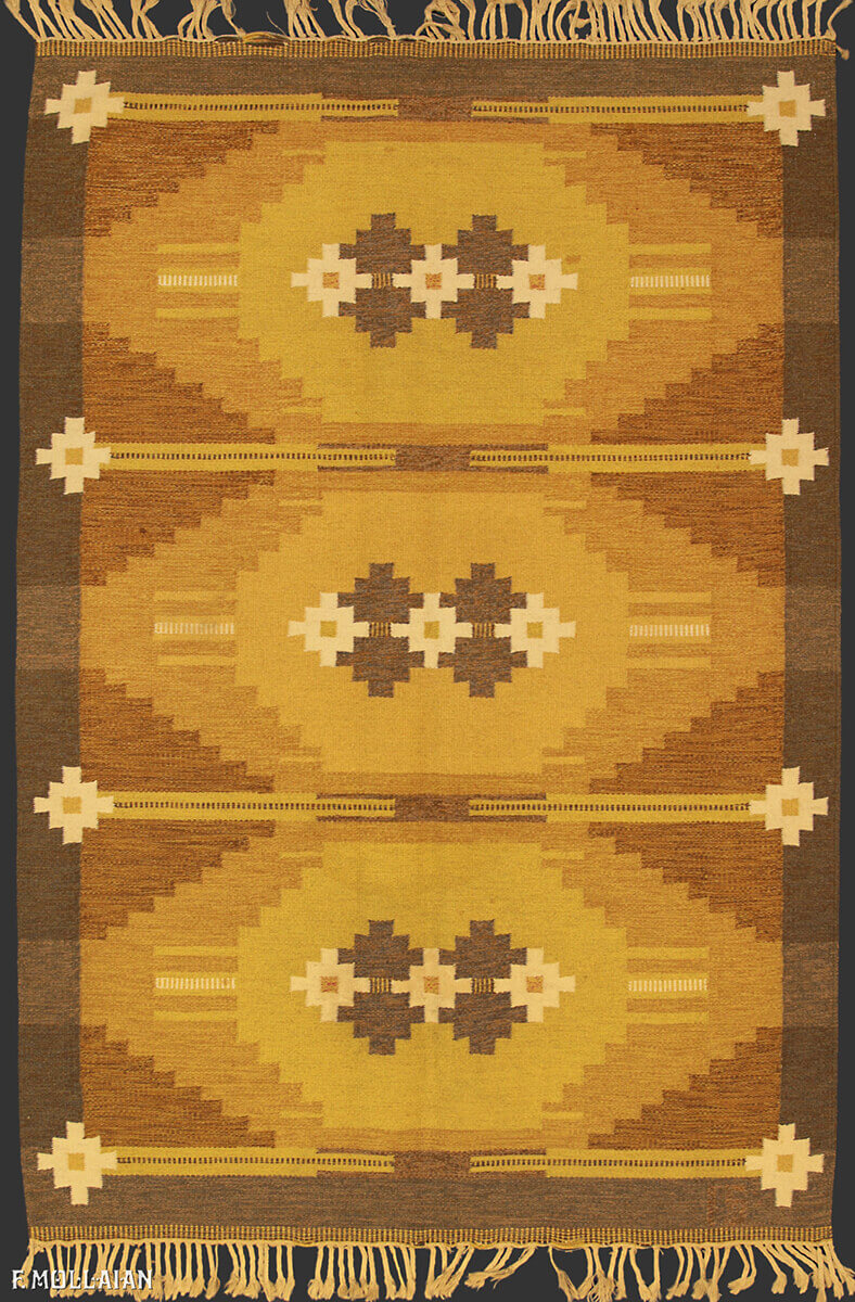 Semi-Antiker Schwedisch Kilim n°:18813686